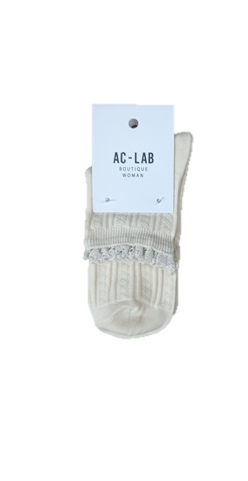 AC-LAB Womens Low Cut Cable Frill Socks