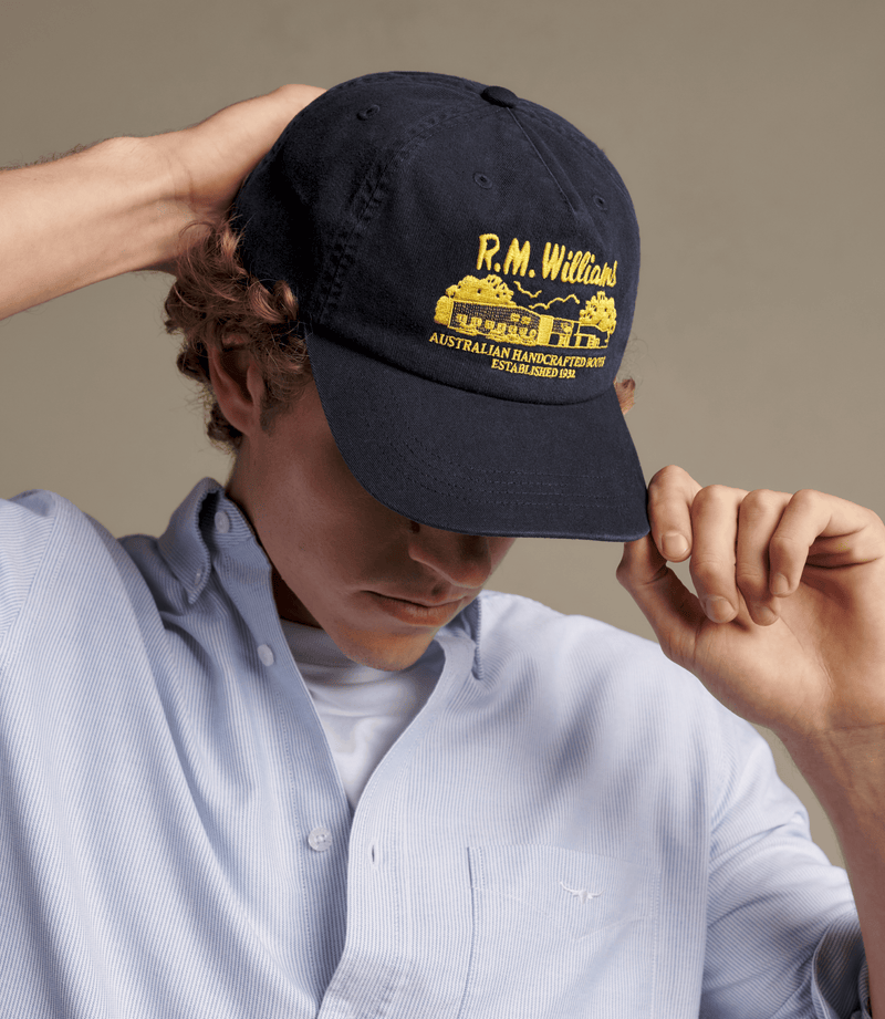 Load image into Gallery viewer, R.M. Williams Workshop Twill Cap - Navy
