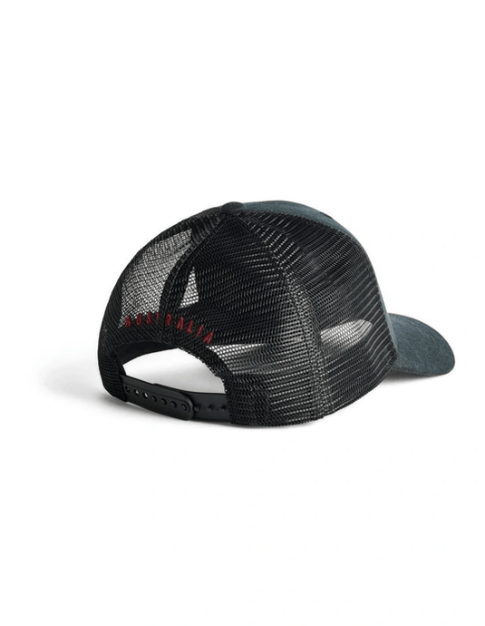 R.M. Williams RMW Longhorn Trucker Cap - Black Wash