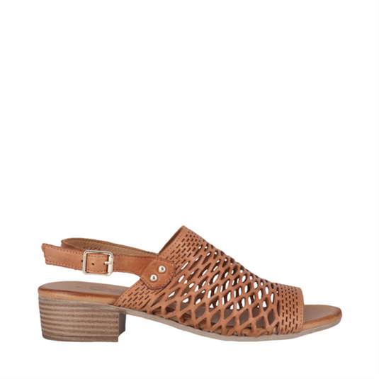 Cabello Comfort Womens Alaca Heeled Sandals - Tan