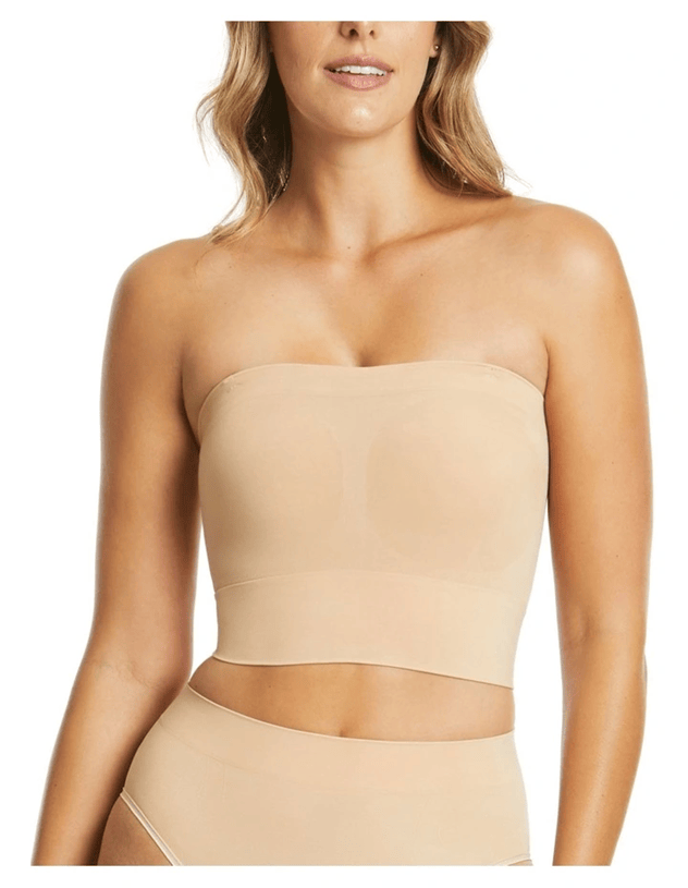 Load image into Gallery viewer, Ambra Womens Powerlite Longline Bandeau in Rose Beige
