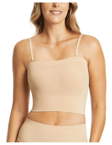 Load image into Gallery viewer, Ambra Womens Powerlite Longline Bandeau in Rose Beige
