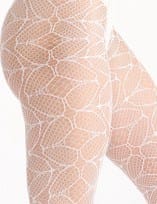 Load image into Gallery viewer, Ambra Womens Petal Lace Tight - White
