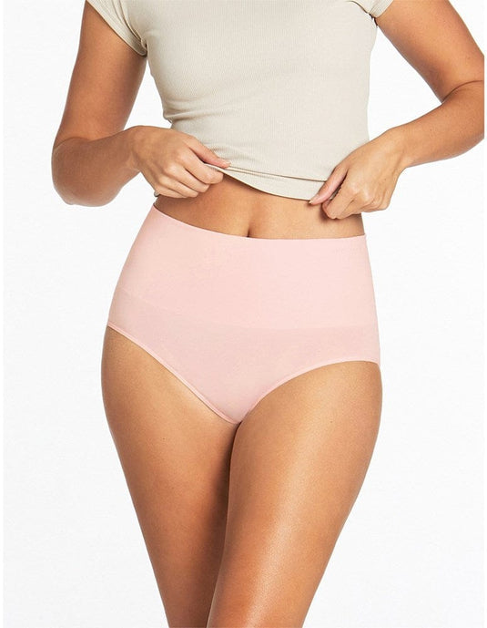 Ambra Womens Seamless Smoothies Recycled Full Brief 2 Pack - Pink Pearl/Indigo