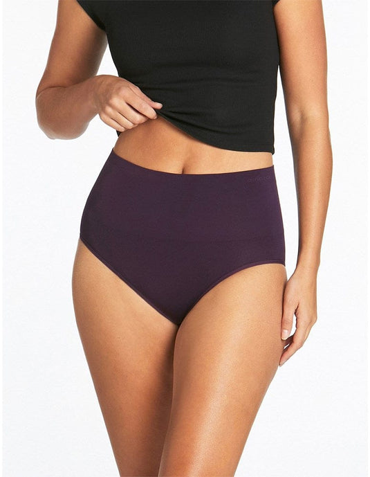 Ambra Womens Seamless Smoothies Recycled Full Brief 2 Pack - Pink Pearl/Indigo