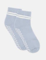 Load image into Gallery viewer, Ambra Womens Organic Cotton Grip Crew Sock - Seaspray
