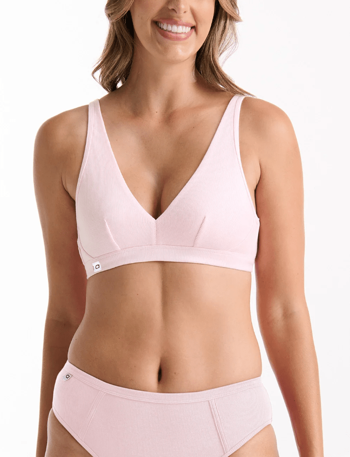 Load image into Gallery viewer, Ambra Womens Refined Rib Plunge Bra
