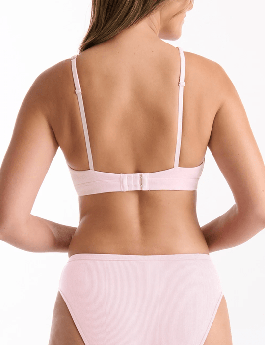 Ambra Womens Refined Rib Plunge Bra