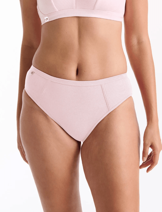 Ambra Womens Refined Rib Skimpy Hi Cut Brief