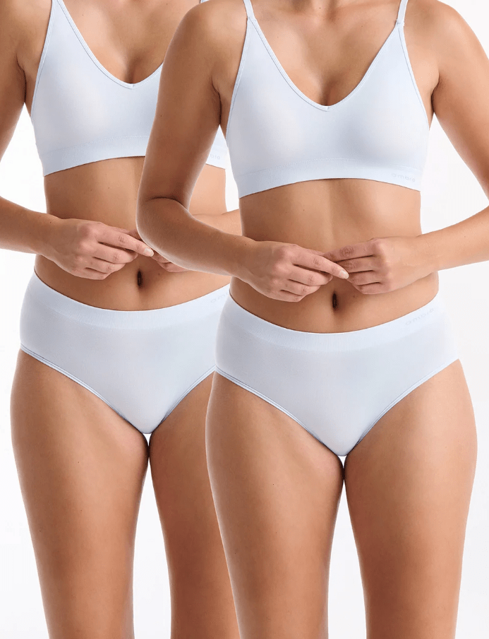 Load image into Gallery viewer, Ambra Womens Purebasics Midi Brief 2 Pack - Aura Blue

