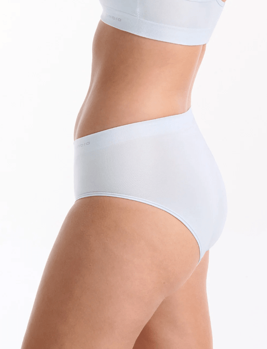 Ambra Womens Purebasics Midi Brief 2 Pack - Aura Blue