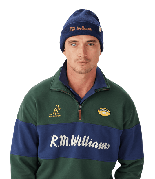 R.M. Williams x Wallabies Beanie - Royal