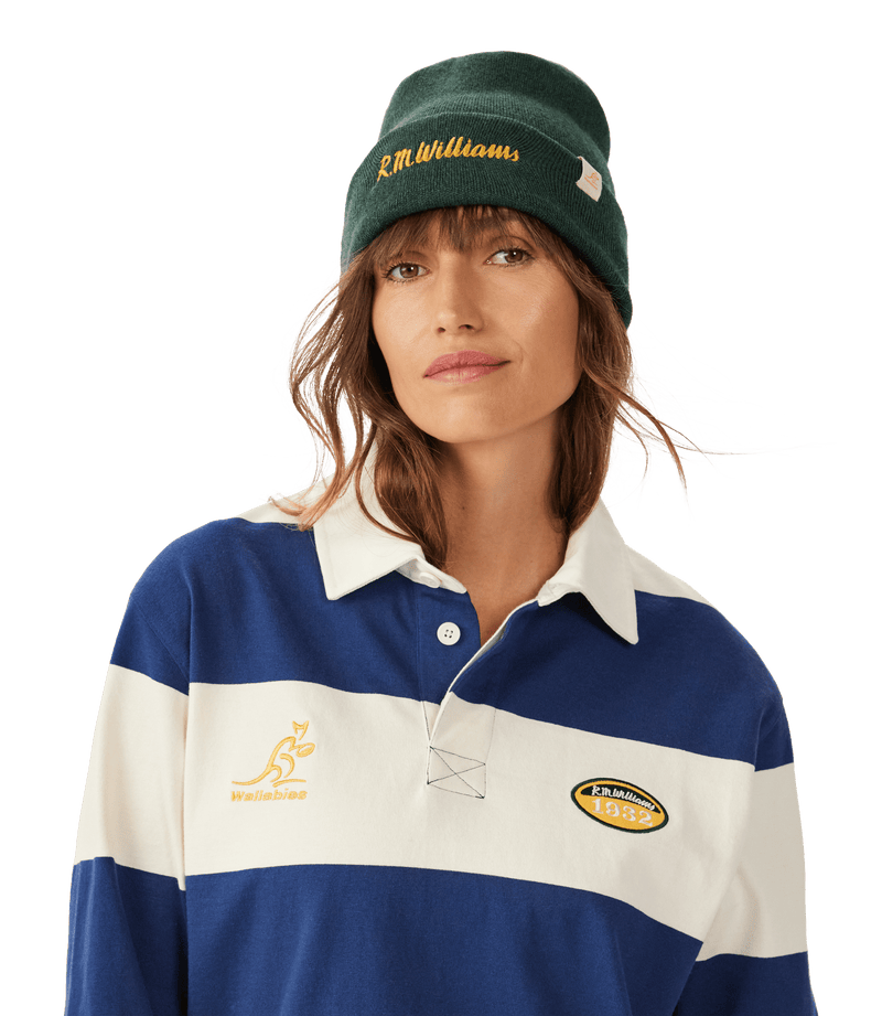Load image into Gallery viewer, R.M. Williams x Wallabies Beanie - Moss
