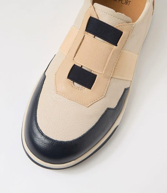 Ziera Womens Arder XF Navy Almond Leather Shoe