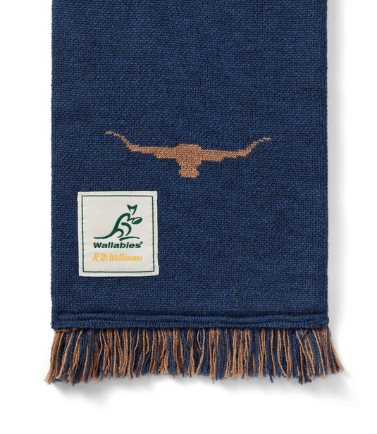 R.M. Williams x Wallabies Scarf - Royal