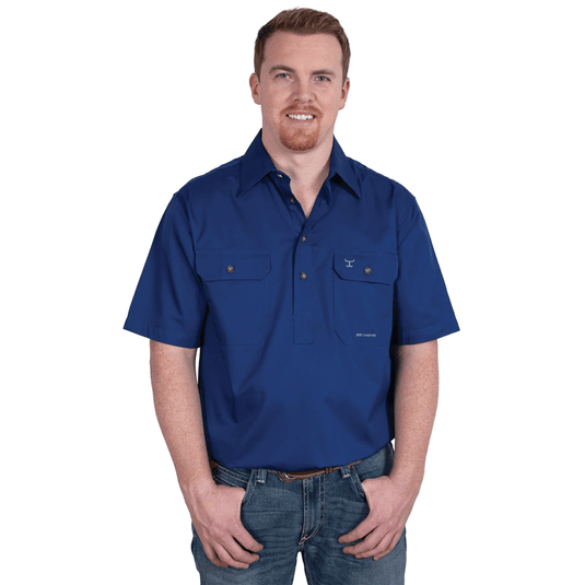 Just Country Adam Half Button Short Sleeve Shirt