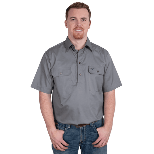 Just Country Adam Half Button Short Sleeve Shirt