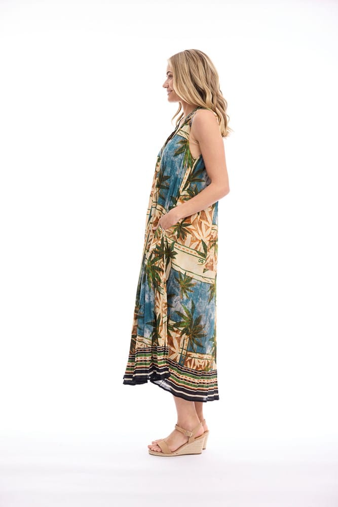 Load image into Gallery viewer, Orientique Womens Allard Dress Maxi V Sleeveless
