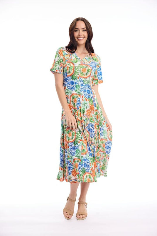 Orientique Womens Antibes Dress Godet