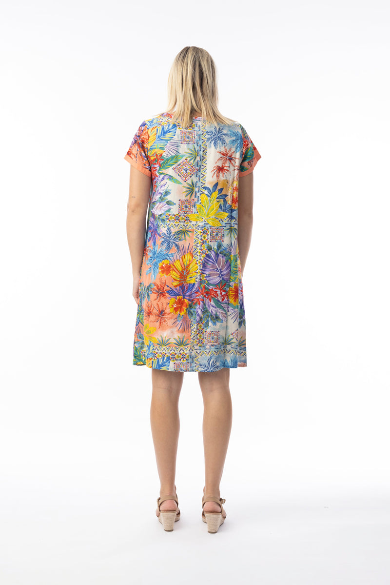 Load image into Gallery viewer, Orientique Womens Aruba Dress Patch Short Sleeve
