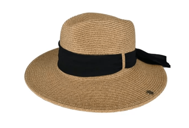 Load image into Gallery viewer, Avenel Hats Braided Fedora with Sheer Tie
