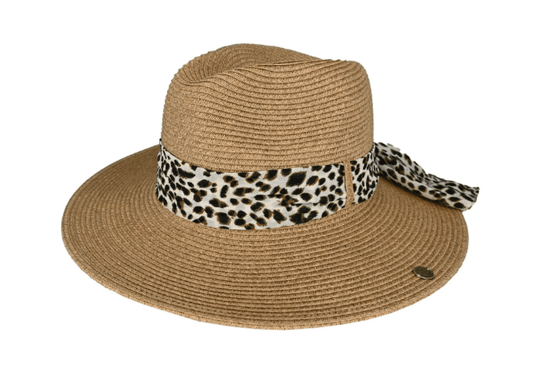 Avenel Hats Braided Fedora with Sheer Tie