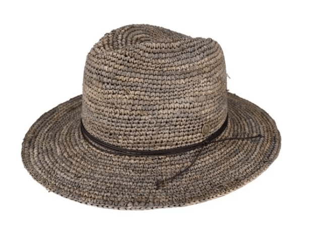 Load image into Gallery viewer, Avenel Hats Crochet Raffia Fedora
