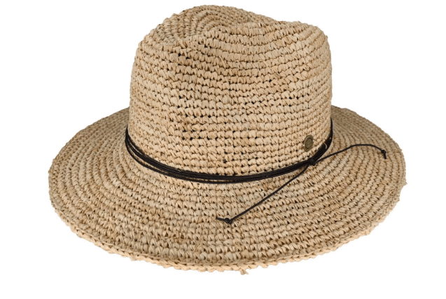 Load image into Gallery viewer, Avenel Hats Crochet Raffia Fedora
