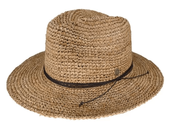 Load image into Gallery viewer, Avenel Hats Crochet Raffia Fedora
