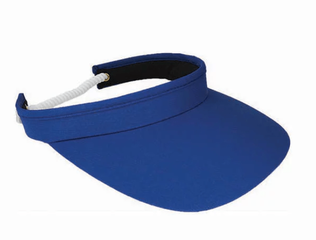 Load image into Gallery viewer, Avenel Hats Fabric Visor with Shoe String Elastic Back
