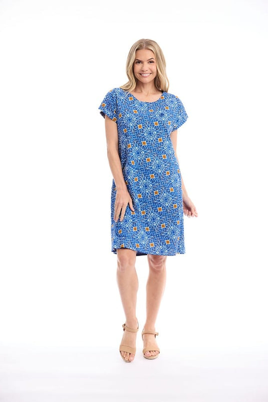 Orientique Womens Avignon Dress Reversible Short Sleeve