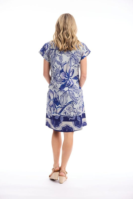 Orientique Womens Avignon Dress Reversible Short Sleeve