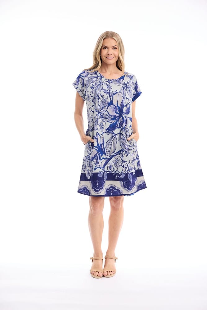 Load image into Gallery viewer, Orientique Womens Avignon Dress Reversible Short Sleeve
