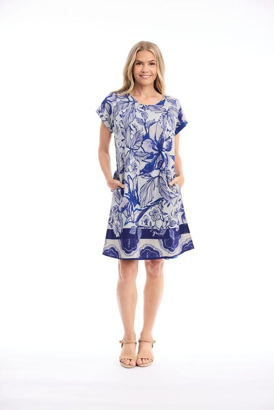 Orientique Womens Avignon Dress Reversible Short Sleeve