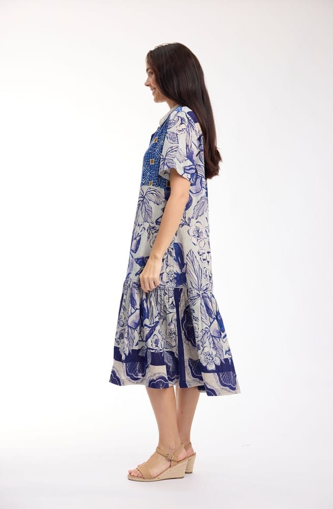 Load image into Gallery viewer, Orientique Womens Avignon Dress Patch Long
