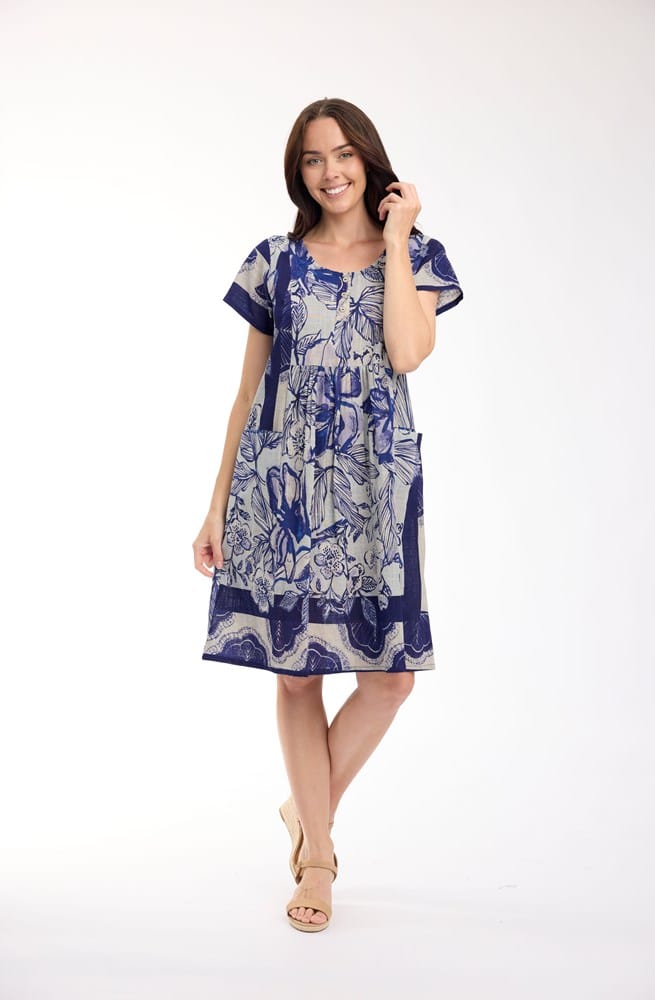 Load image into Gallery viewer, Orientique Womens Avignon Dress Bib Pockets
