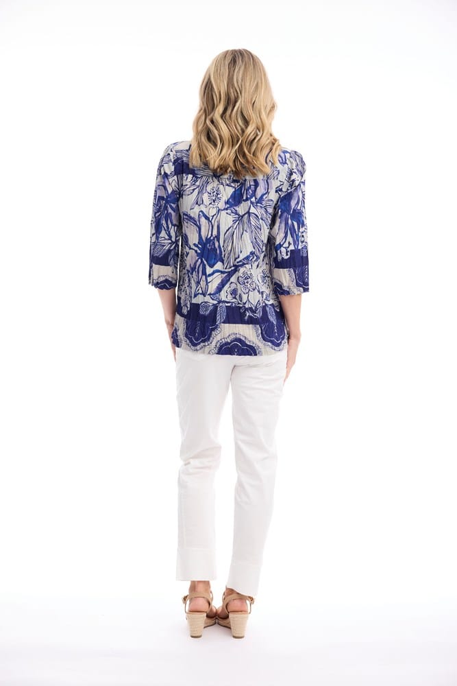 Load image into Gallery viewer, Orientique Womens Avignon Top Frill Neckline
