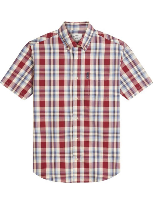 Ben Sherman Mens Short Sleeve Classic Check Shirt