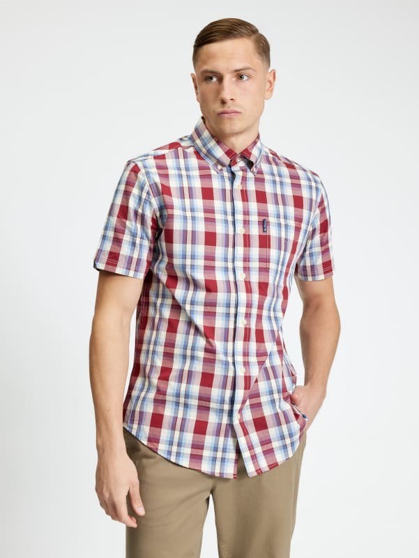 Load image into Gallery viewer, Ben Sherman Mens Short Sleeve Classic Check Shirt
