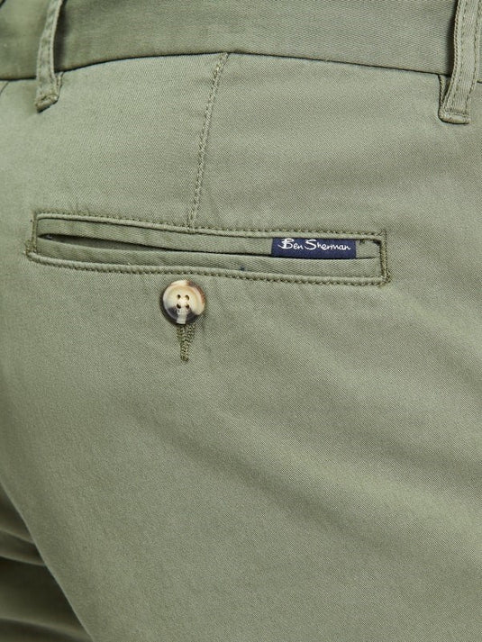 Ben Sherman Mens Signature Chino Shorts in Loden
