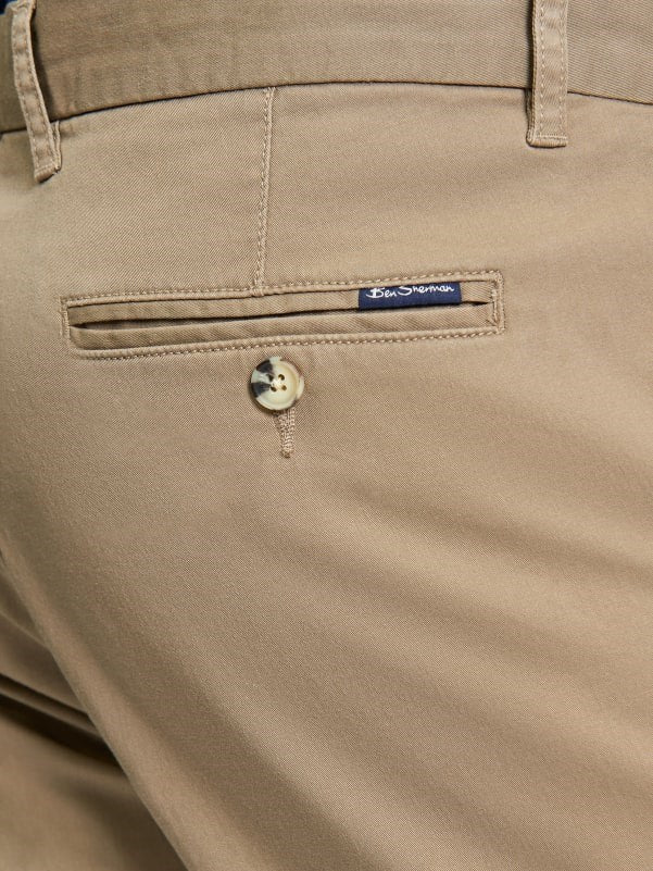 Load image into Gallery viewer, Ben Sherman Mens Signature Chino Shorts in Stone
