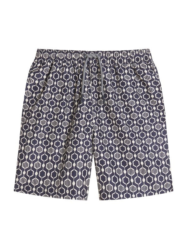 Load image into Gallery viewer, Ben Sherman Mens Mono Geo Swimshort in Twilight Denim
