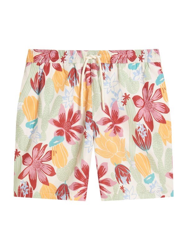 Load image into Gallery viewer, Ben Sherman Mens Cactus Print Swimshort in Ivory
