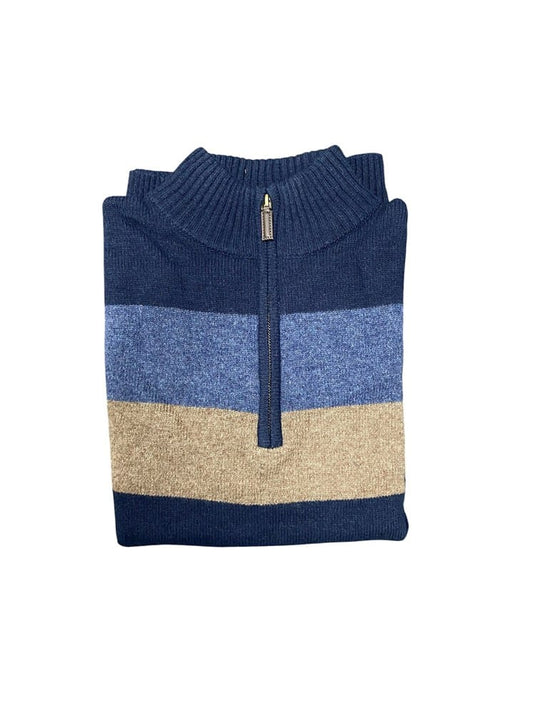 Bridgeport Mens Knit Quarter Zip - Navy