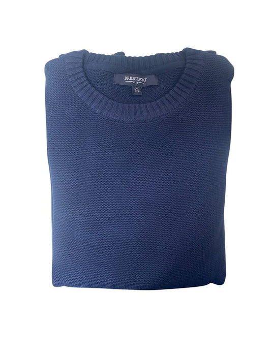 Bridgeport Mens Crew Knit Jumper - Navy