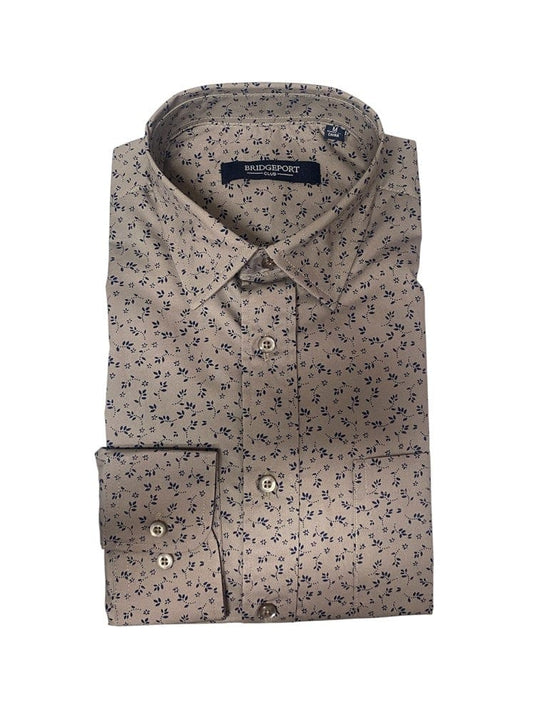 Bridgeport Mens Print Shirt - Walnut