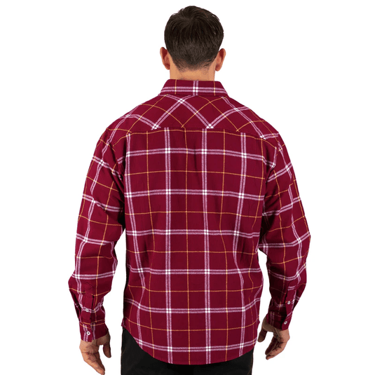 NRL Mens 'Mustang' Flannel Shirt - Broncos