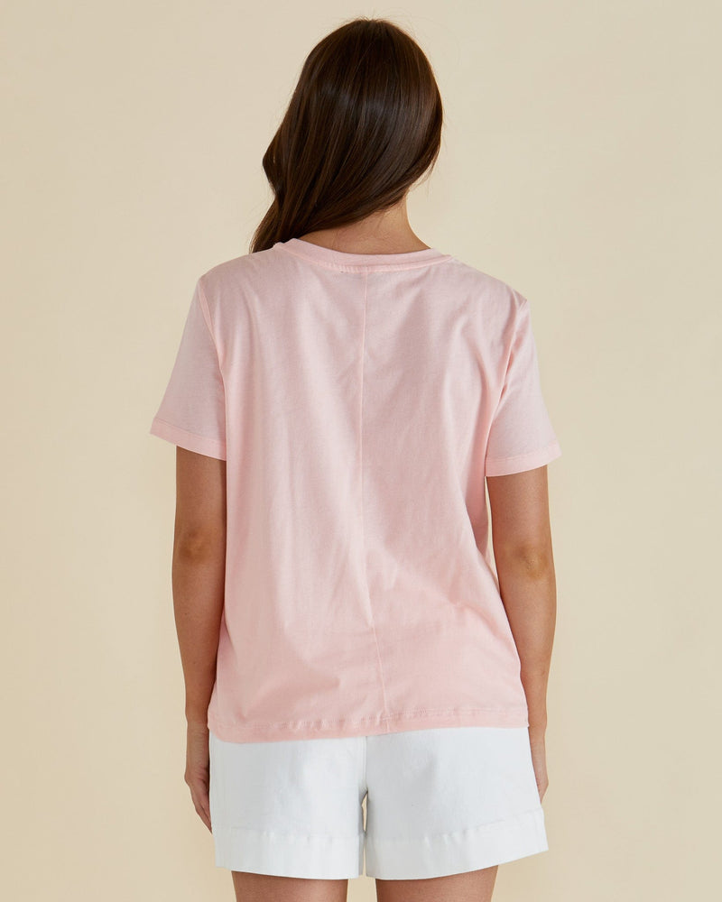 Load image into Gallery viewer, Betty Basics Womens Ellia Crew Tee - Santorini Print
