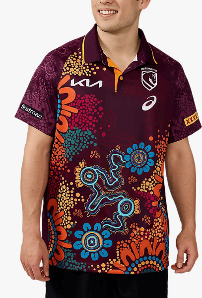 Load image into Gallery viewer, Asics Mens Brisbane Broncos 2026 Indigenous Polo
