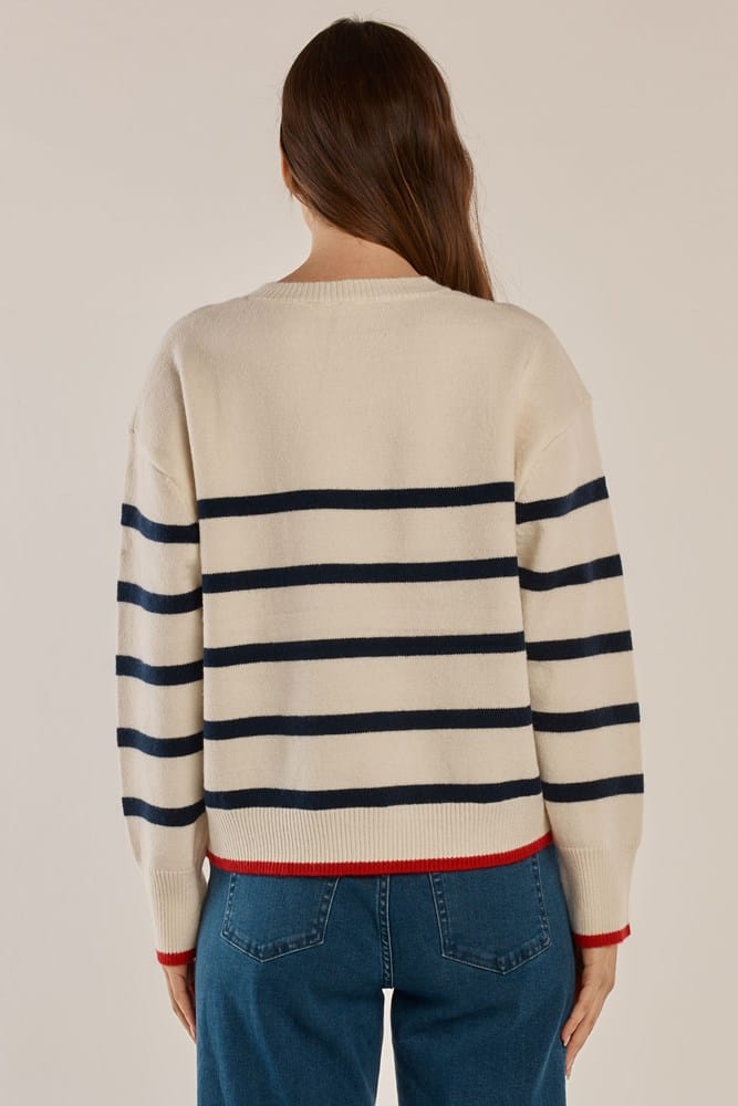 Load image into Gallery viewer, Betty Basics Womens Leonie Knit Sweater - Navy
